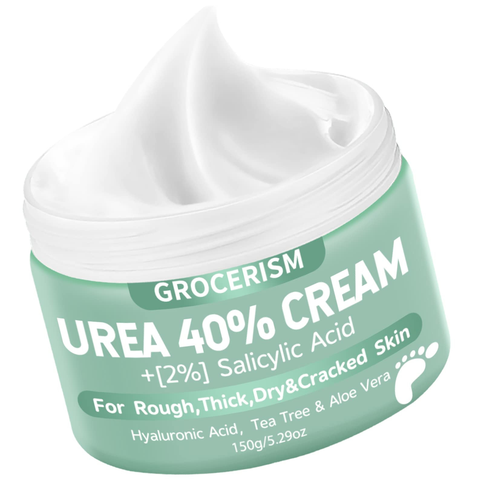 Crema Piedi Urea 40% 150g || Crema Per Piedi e Mani Con Acido Ialuronico, (o4C)