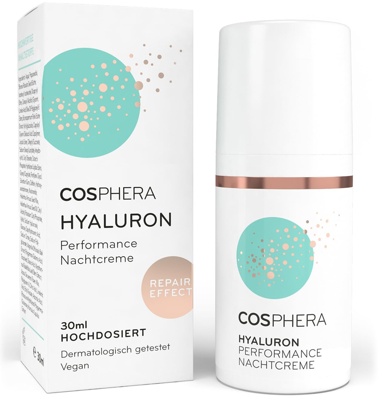 Cosphera Crema da notte Hyaluron 100% vegana – Cura notturna per rughe, (b2F)