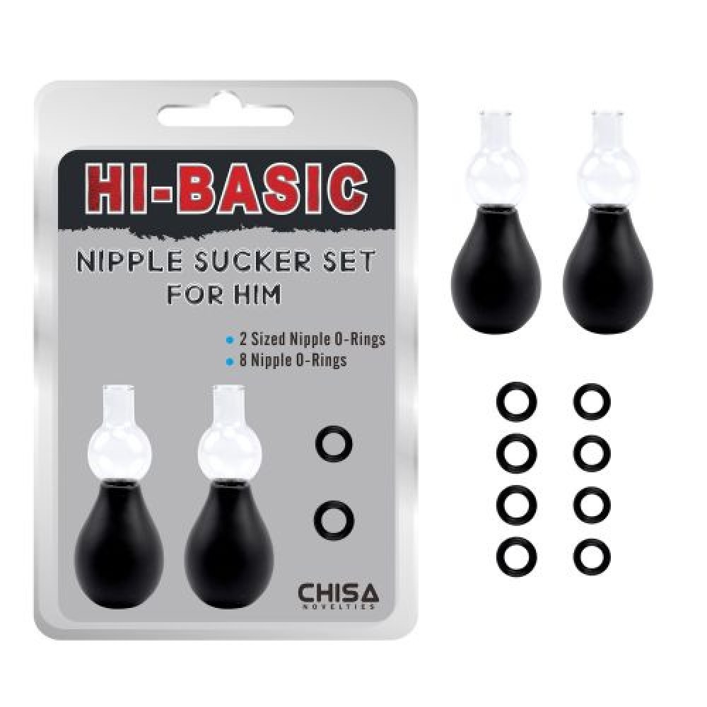Stimolatori per capezzoli con 8 diversi anelli in ABS e PVC Pompette seno unisex