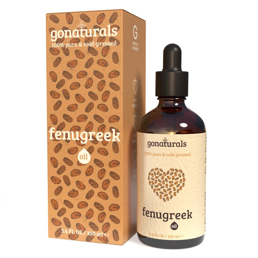 GoNaturals Olio di Fieno Greco Bio 100ml - Stimola la Crescita dei (p4m)