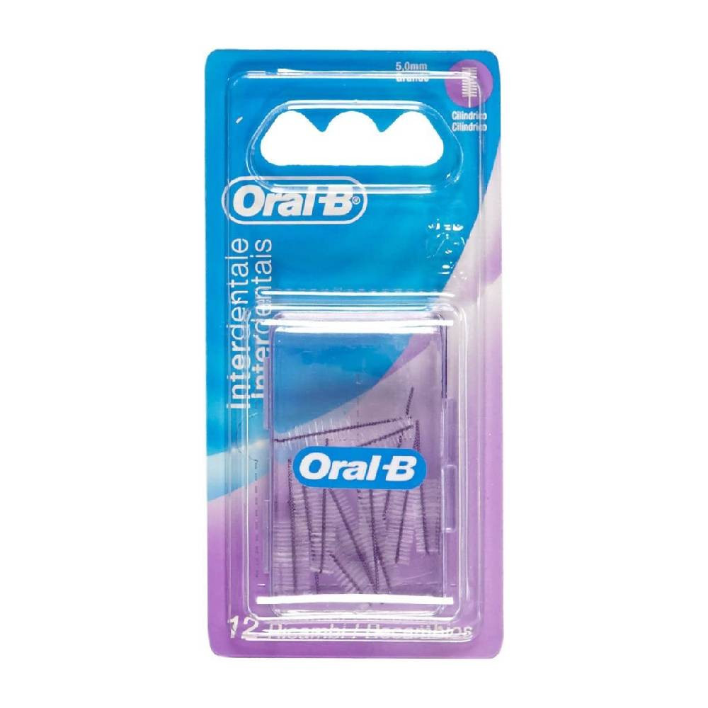 Oral-B 12 Ricambi Per Scovolino Interdentale Forma Cilindrica 5.0mm