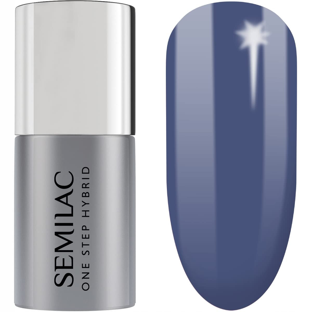 Semilac UV Smalto Hybrid One Step Hybrid 3in1 S850 Calm Ocean Blue 5 ml (r4I)