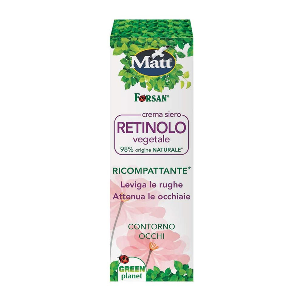 Forsan Siero Crema Contorno Occhi Retinolo Vegetale Ricompattante, 15ml