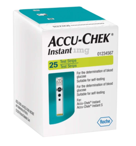 Accu-Chek Instant 1mg Roche 25 Test Strips