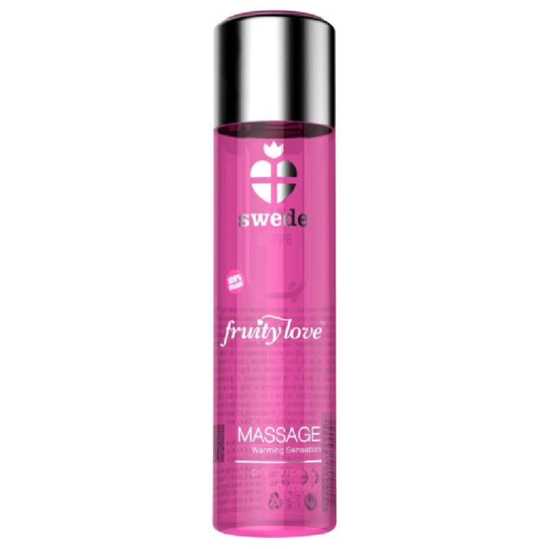 Swede - Fruity Love Warming Effect Massage Oil Pink Raspberry And Rhubarb 120 ML