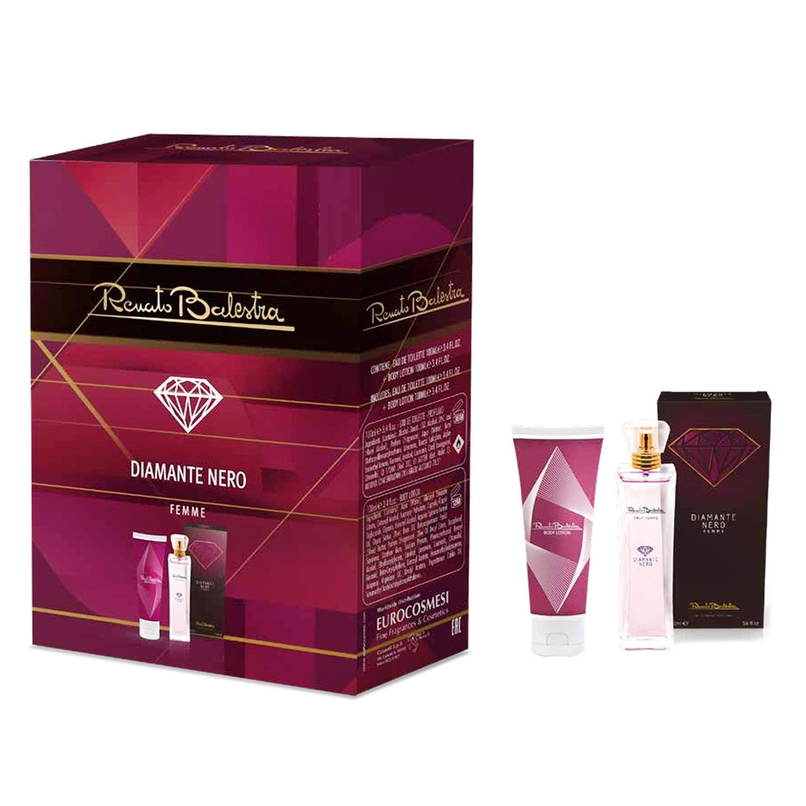 RENATO BALESTRA COFANETTO DIAMANTE NERO DONNA EDP 100ML E SHOWER GEL 200ML