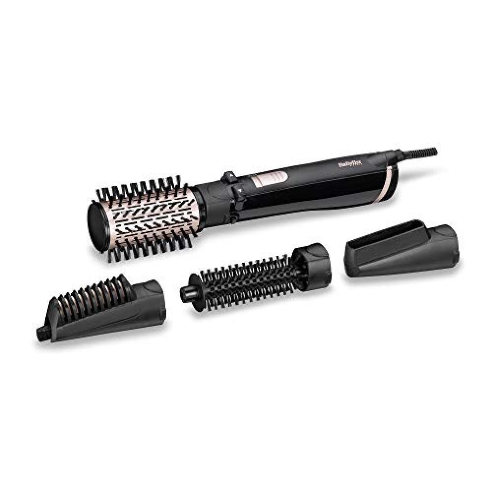 Babyliss AS200E Spazzola Rotante con Digital Sensor, 4 Accessori, Ionica, 1000 W