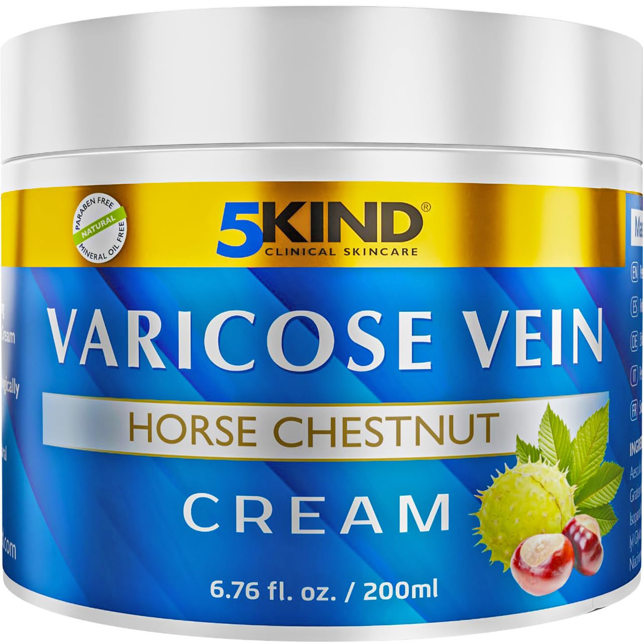 5Kind Crema vene varicose professionale - L'imballaggio può variare- (M6x)