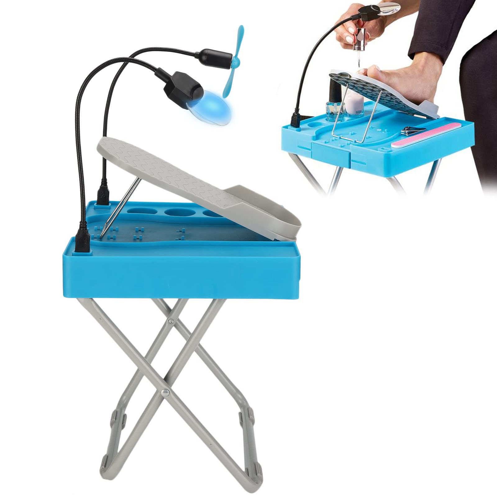 Poggiapiedi per Pedicure Antiscivolo Kit Supporto per Pedicure Regolabile (F0c)