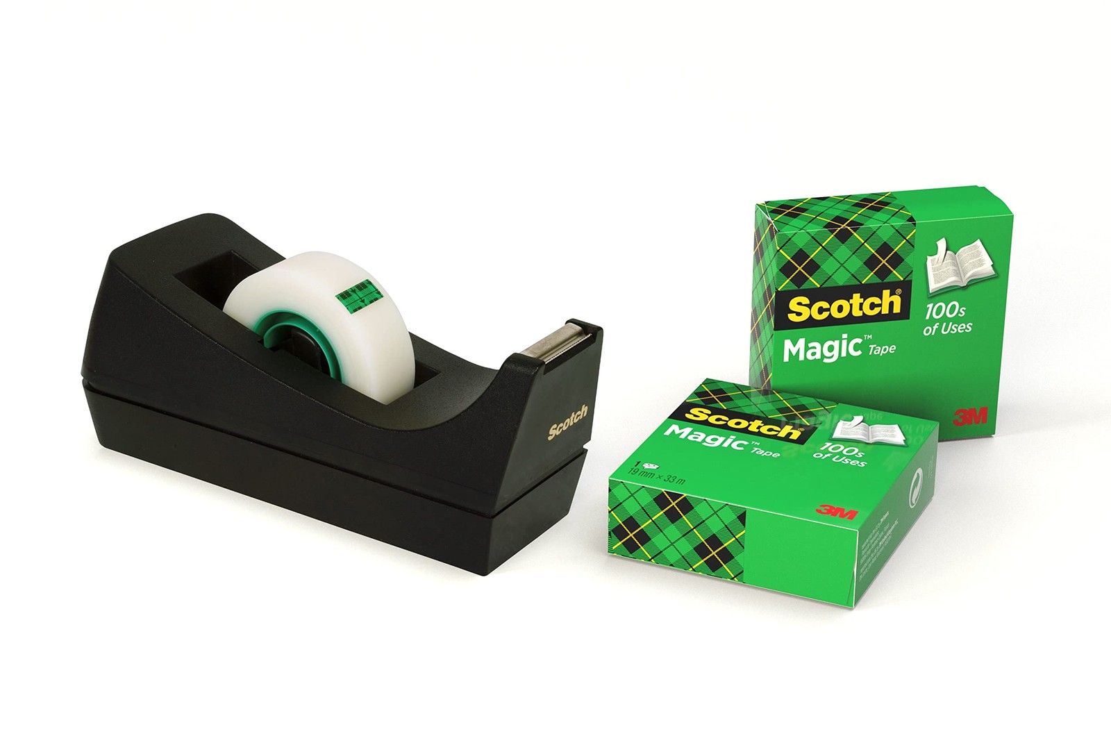 3M Scotch Tape Dispenser – Hands-free sticky tape dispenser incl. 3 rolls of Sco
