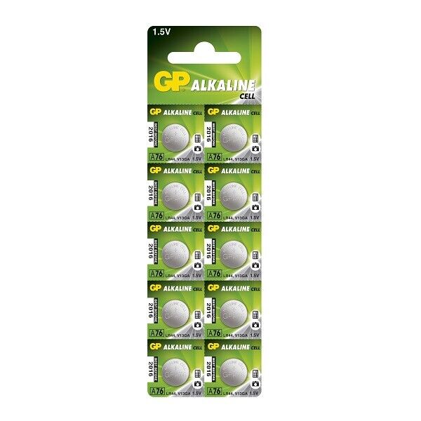 10x Batterie al Litio 1,5V GPA76 - A76 LR44 V13GA
