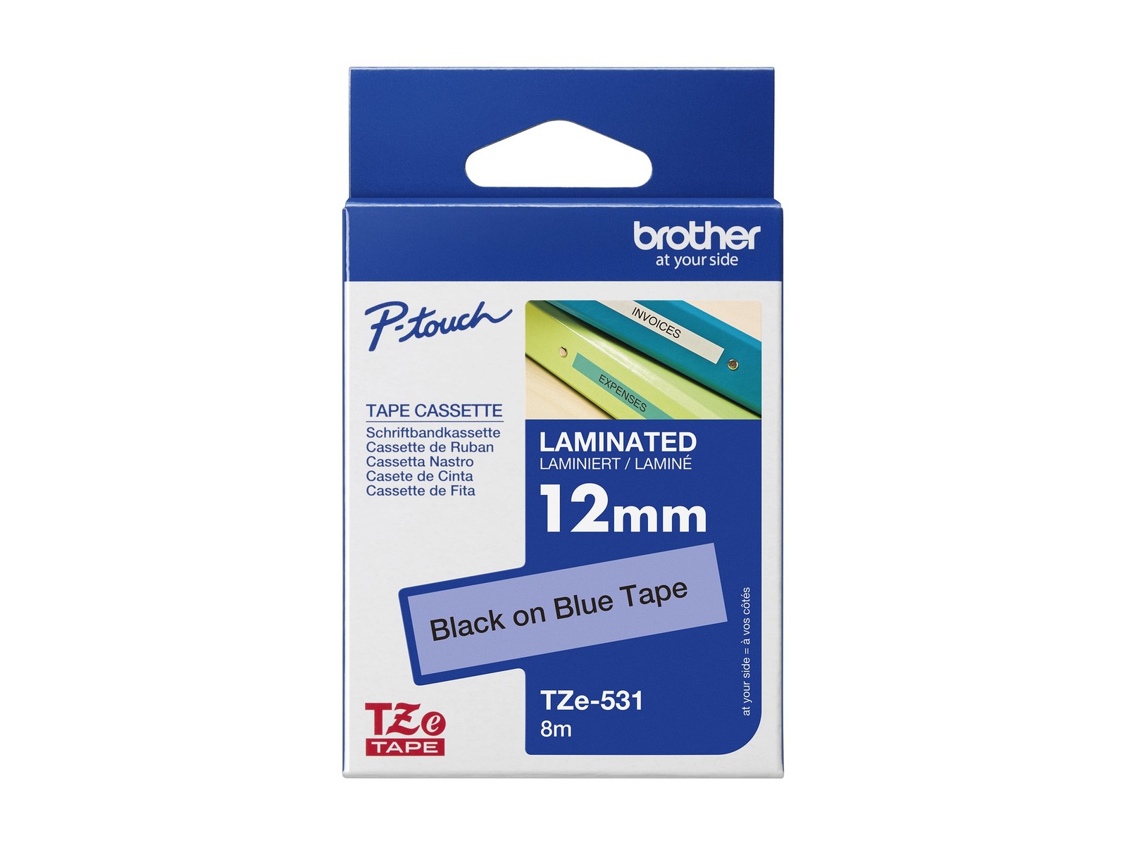 Brother TZE-531 TZ Blu Filippine 1,2 cm 8 m 17 mm Nastro per TZE531