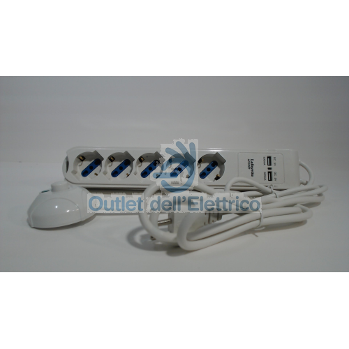 MARCUCCI 33500210 MARCUCCI MIT-FOOT MULTIPRESA CON ACCENSIONE A PEDALE 2USB(30)C