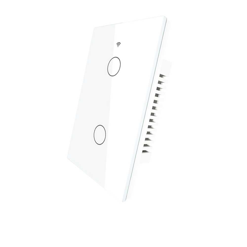 MeanWell Interruttore Da Parete Touch 2 Tasti, WIFI 2.4G Matter, TUYA, Smart Lif