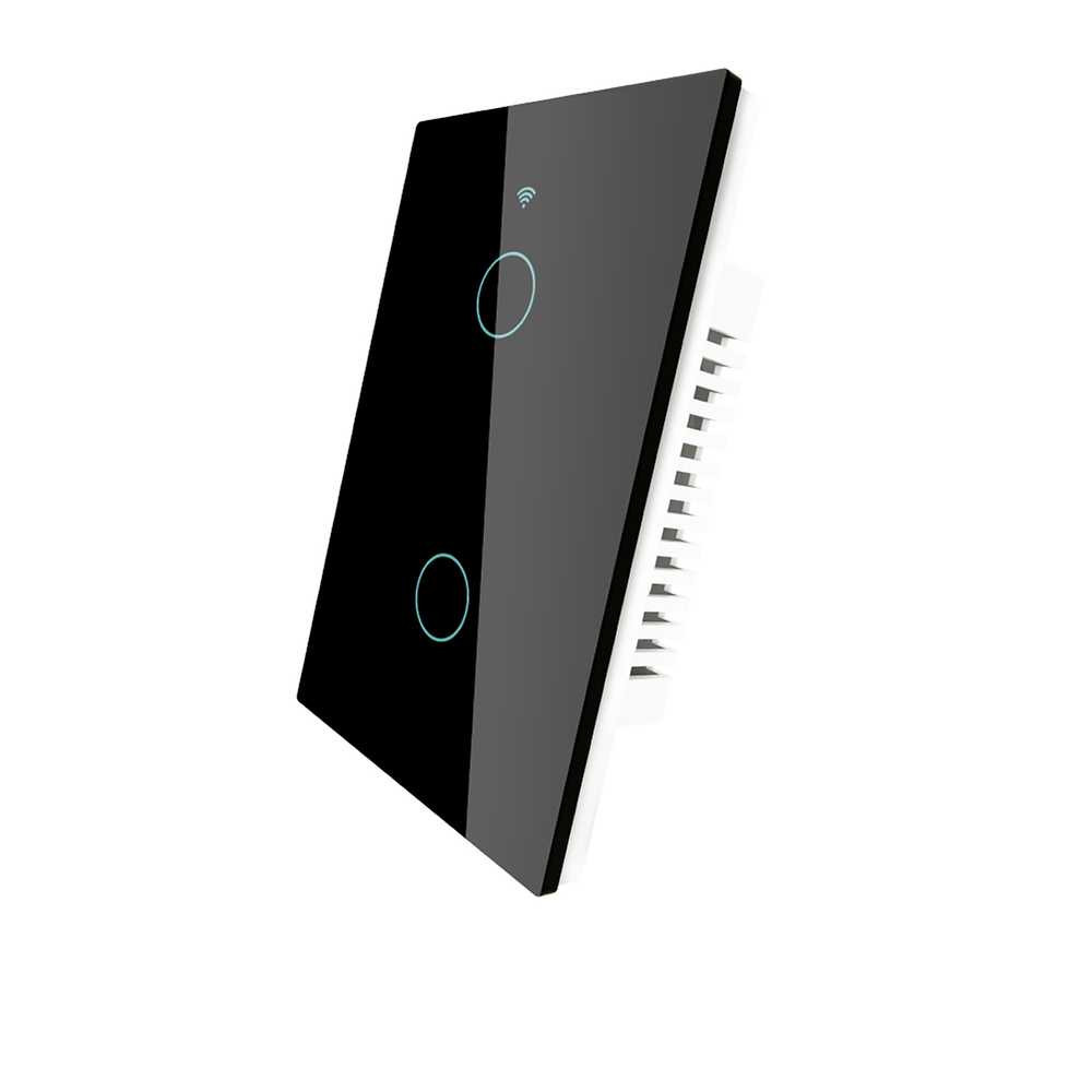 MeanWell Interruttore Da Parete Touch 2 Tasti, WIFI 2.4G+BLE+RF 433MHz, Bluetoot
