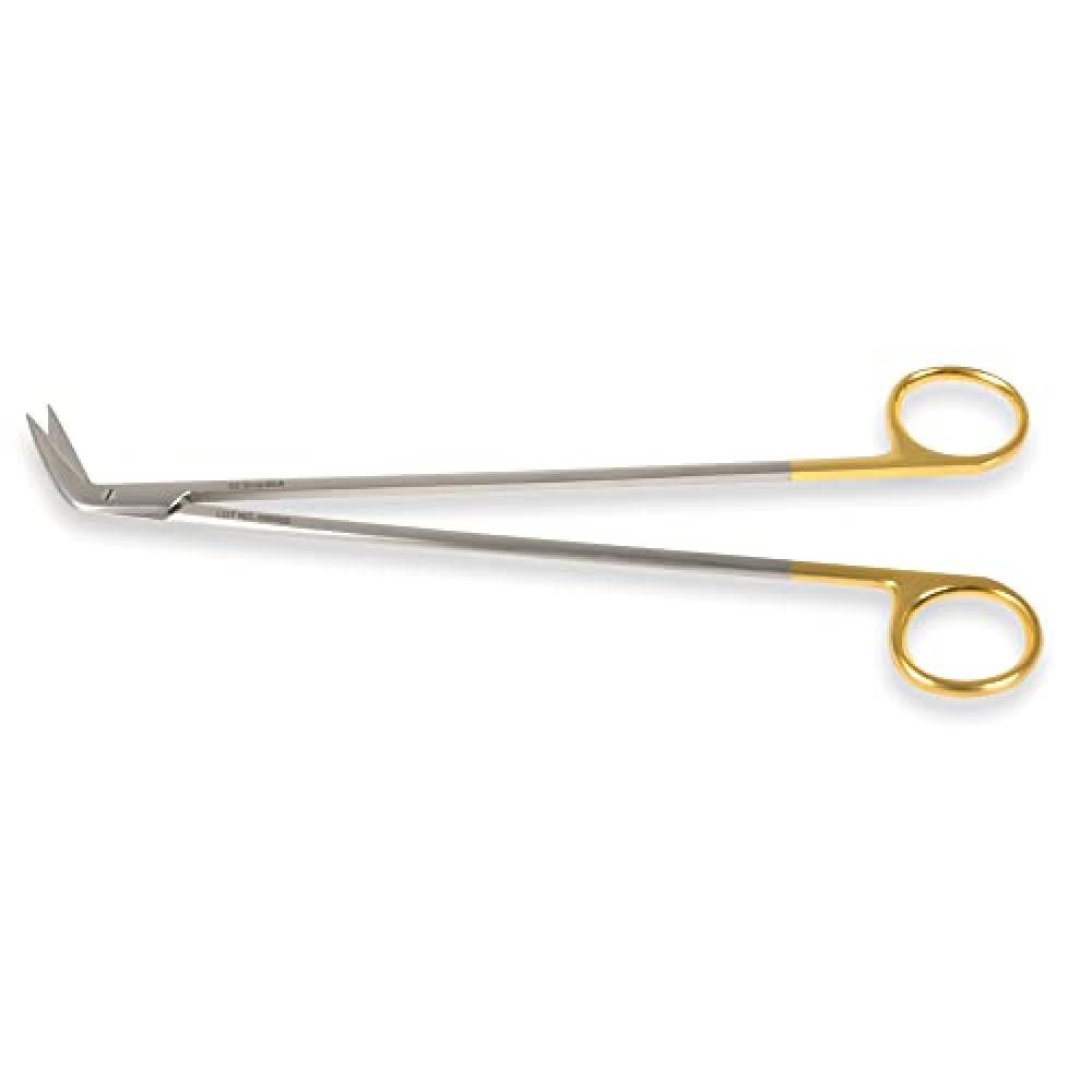 (TG. 23 cm Angolazione 60°) Gima, Forbici DeBakey Potts Smith in Carburo di Tun
