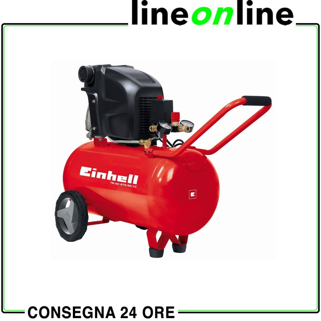 Compressore aria 50 lt EINHELL TE-AC 270/50/10 Expert lubrificato a olio 4010440