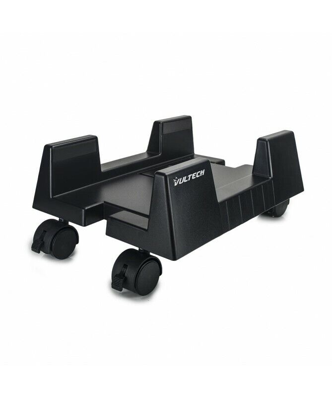 VULTECH Carrello porta PC in plastica a larghezza variabile. Portata maX: 20 kg.