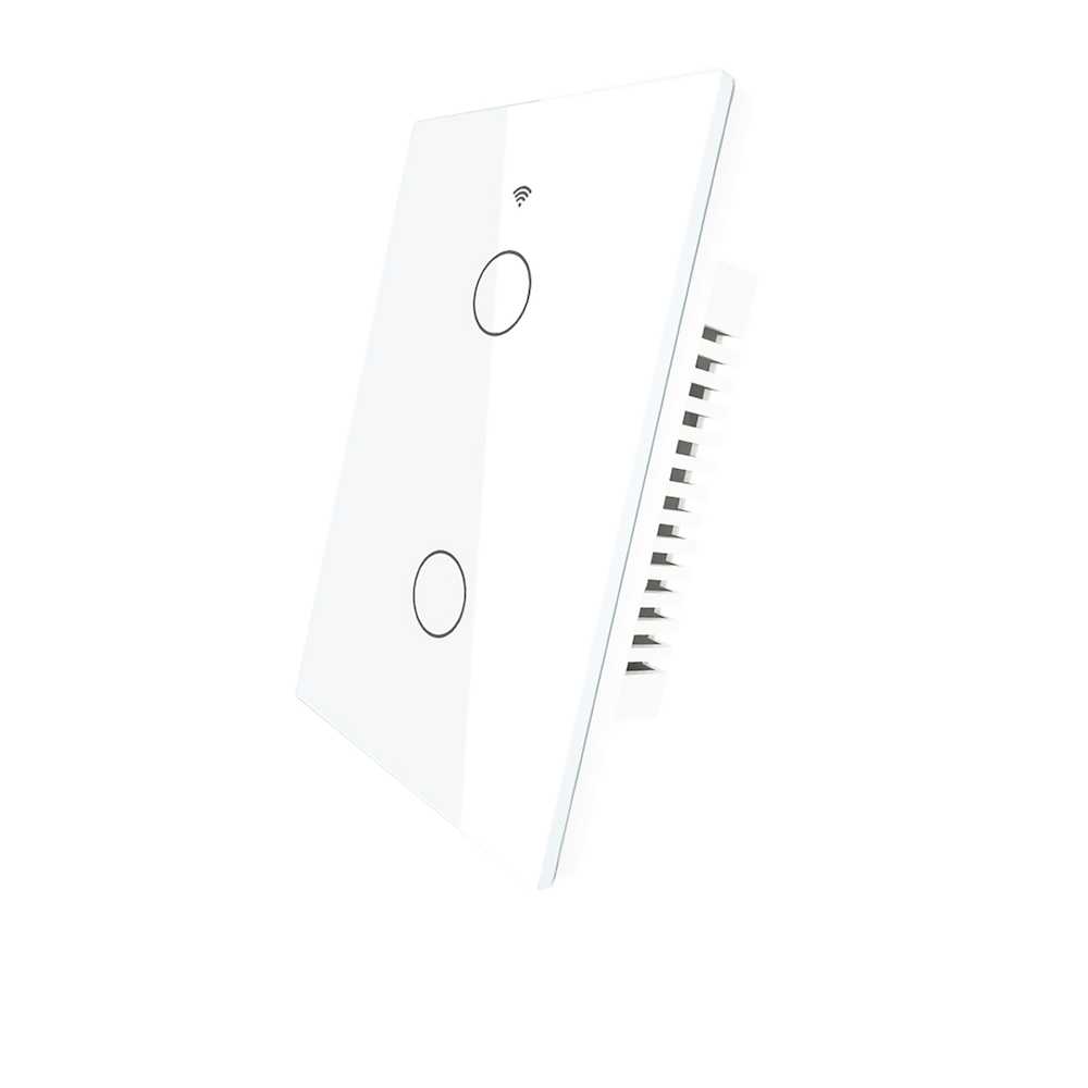 MeanWell Interruttore Da Parete Touch 2 Tasti, WIFI 2.4G+BLE+RF 433MHz, Bluetoot