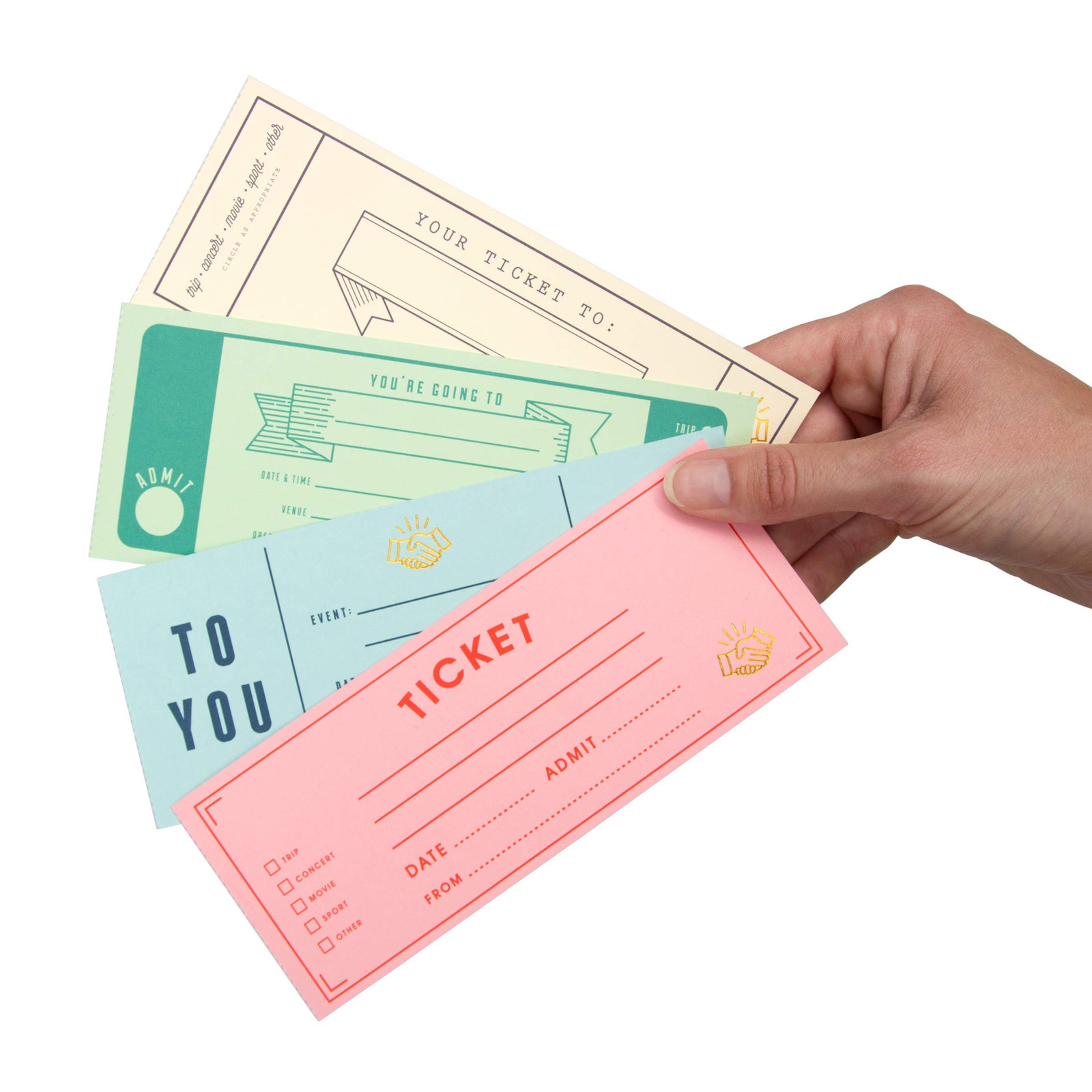 Suck UK - Carnet di biglietti da scrivere, blocchetto di voucher regalo, (X6Y)