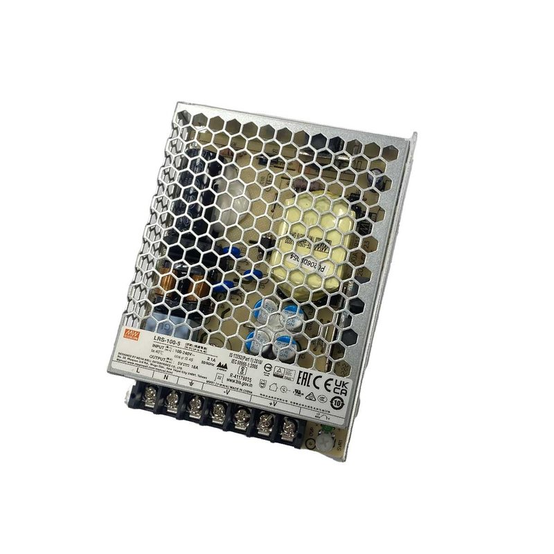 MW MEAN WELL LRS-100-5 Alimentatore Trasformatore 90W 5V 18A IP20 Input 220V e 1
