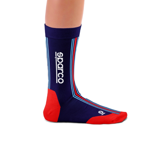 Sparco calzini iconic design Martini Racing in cotone Tg. 41-46 Blu Marine/Rosso