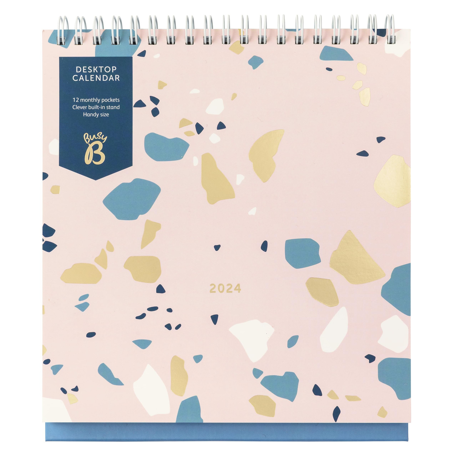 Busy B - Calendario da tavola - Gennaio a Dicembre 2024 - Terrazzo - (g9d)