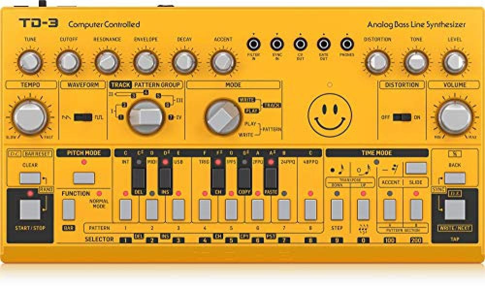 Behringer TD-3-AM, sintetizzatore analogico per basso con VCO, VCF, sequencer a