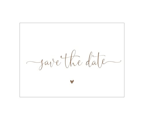 Save the Date Karten Hochzeit Gold Wir heiraten Postkarten (J7u)
