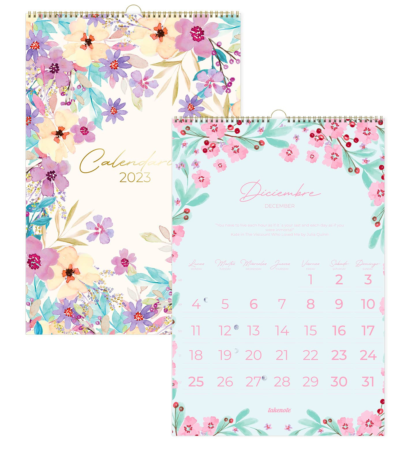 Takenote - Calendario da parete Gennaio 2023 Dicembre 2023-28 pagine - (P7E)