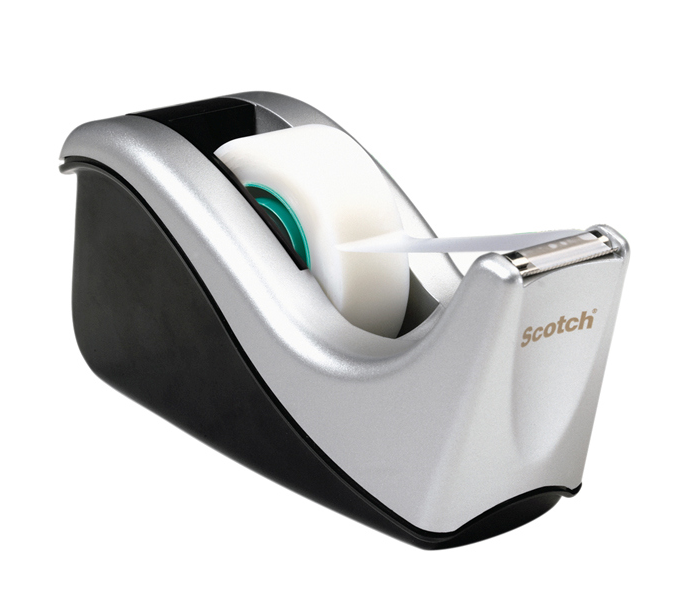 Dispenser per Nastro Adesivo C60 Scotch 3M - 19 mm x 33 m - 86801 (Nero e Argent
