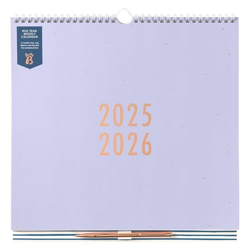 Busy B Wall Calendar - Mid-year Academic Calendar – Aug '25 - Aug '26 - (O4a)