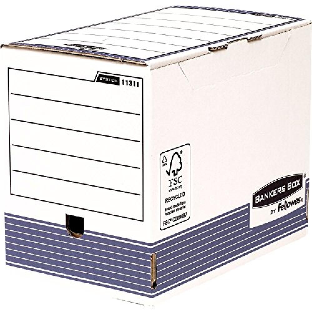 (TG. 200 mm) Bankers Box 1131102 Scatola Archivio A4+ System, Dorso 200 mm, FSC,