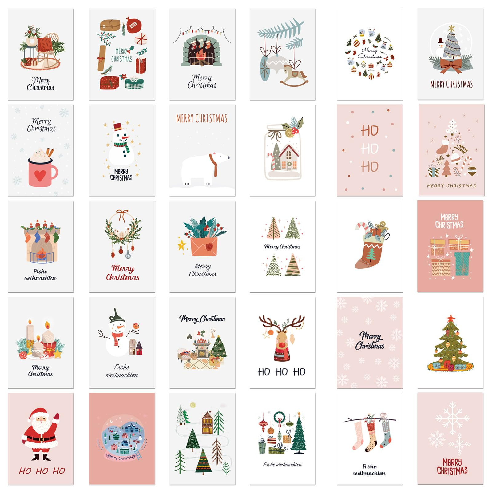 Taufe biglietti natale con busta,30 Pezzi biglietti natale,biglietti (s0a)