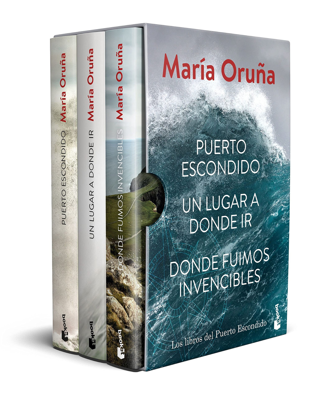 Estuche María Oruña: Puerto escondido + Un lugar a donde ir + Donde (r3s)