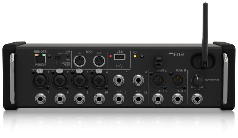 MIDAS MR12 MIXER DIGITALE 12 INPUT + 4 INGRESSI MIC + ROUTER WI-FI + INTERFACCIA