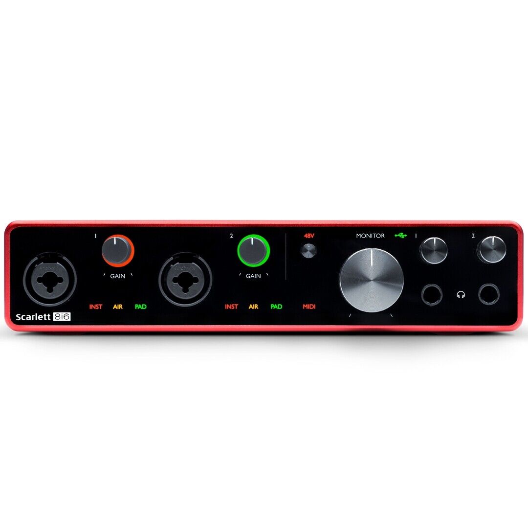 Focusrite Scarlett 8i6 3rd Gen Scheda Interfaccia Audio MIDI USB 8in/6out