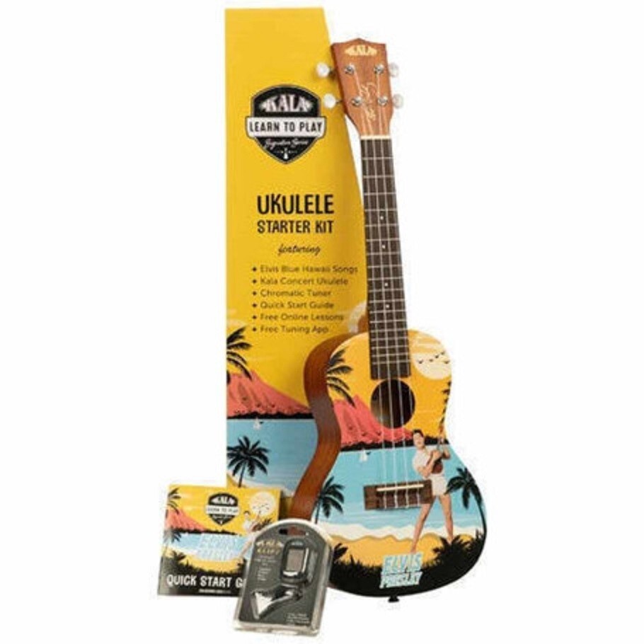 Kala Learn To Play Elvis Blue Hawaii Ukulele da Concerto