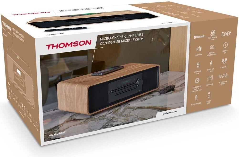 Audio & Hi-Fi Thomson: Sistema Micro Hi - Fi Cd/Mp3/Usb Mic300Idabbt Nero