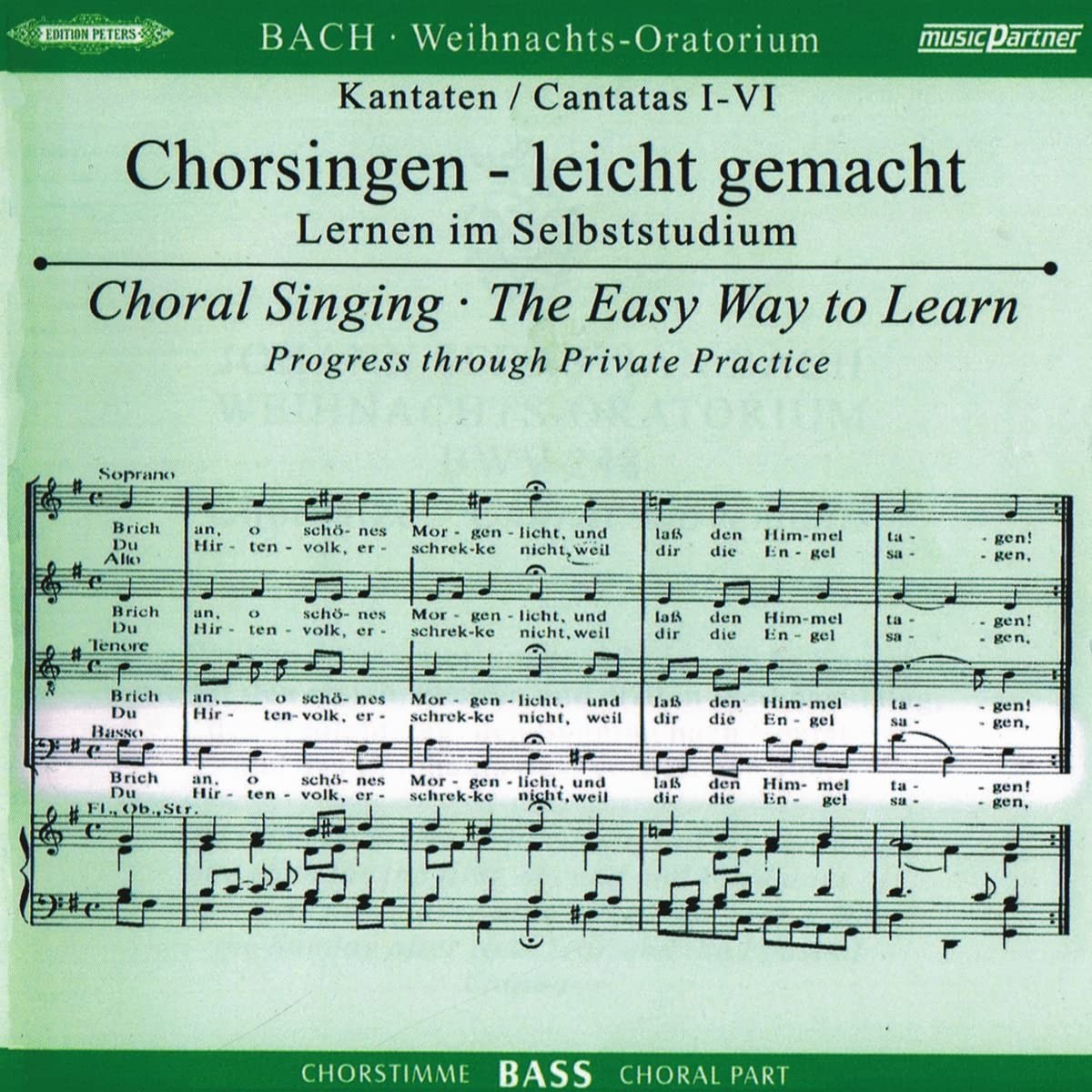Chorstimme Bass (2 CD) Weihnachts-Oratorium I-VI (CD)