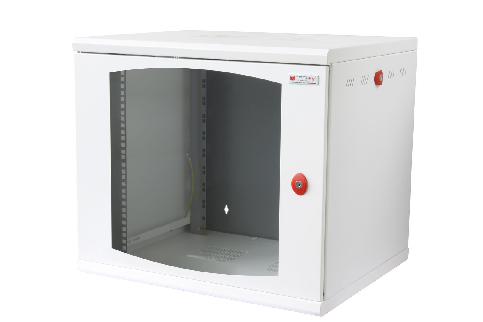 Rete - Armadio Rack 19'' A Muro 13 Unit&agrave; Sezione Unica Prof. 500mm Bianco