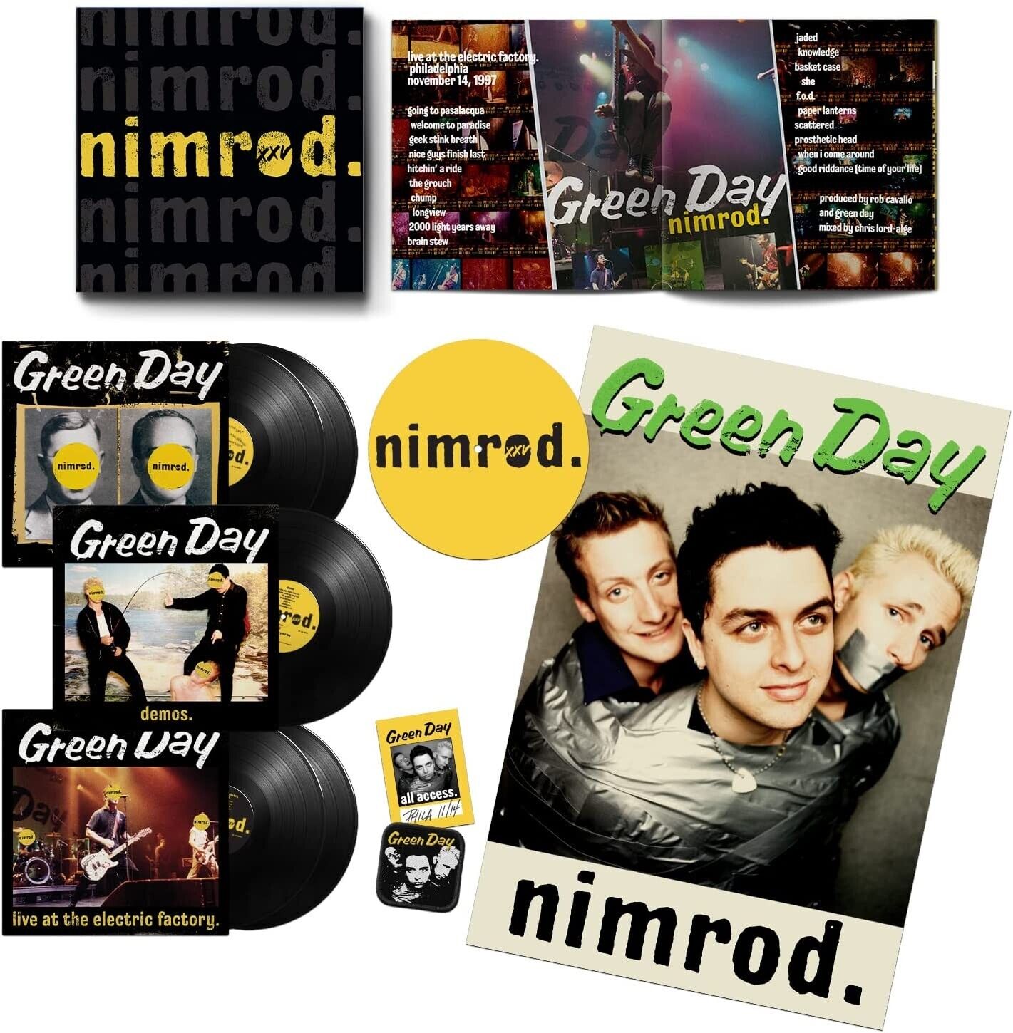 GREEN DAY - Nimrod (25Th ann.ed.) (2022) 5 LP Vinyl + memorabilia pre order