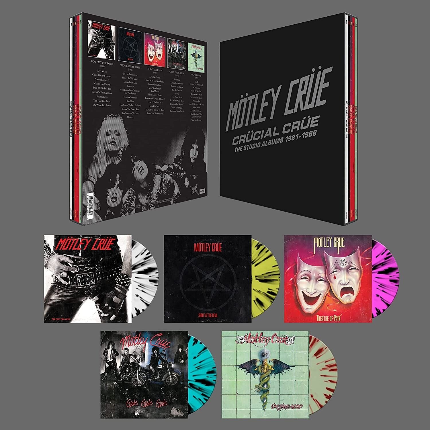 MOTLEY CRUE - Crucial Crue The Studio Album (2023) 5 LP splatter Vinyl