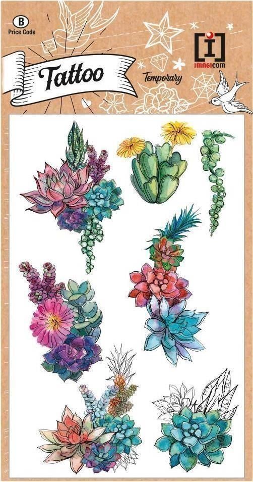 Gadget - Imagicom: Tropical Sloth: Tattoo Flowers Bouquet Imagicom