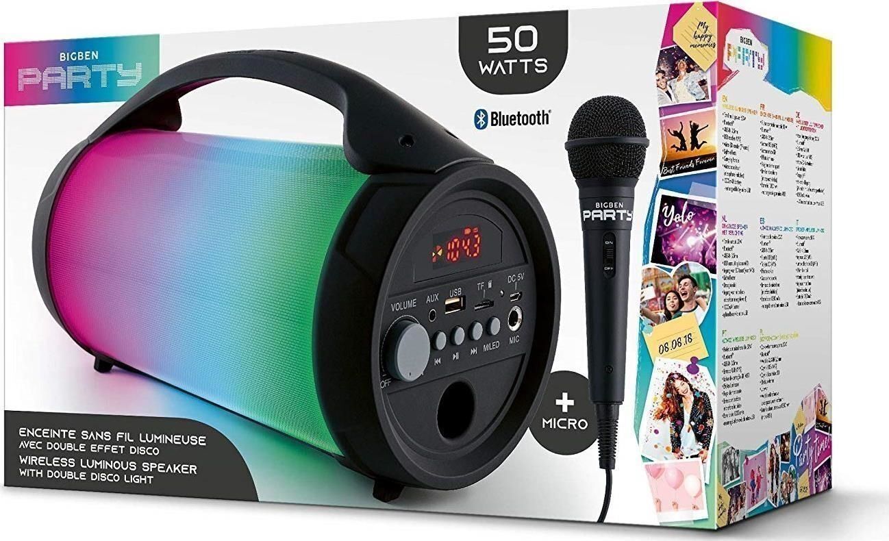 Audio & Hi-Fi Bigben: Speaker Bt 50W Luci - Mic Lite Partybtlite