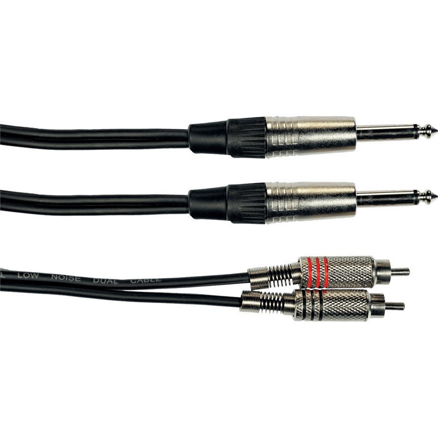 Cavo - Audio - K03-3 Cavo Segnale Stereo 2x Rca Maschio/2x Jack Ts (mono) 3 M