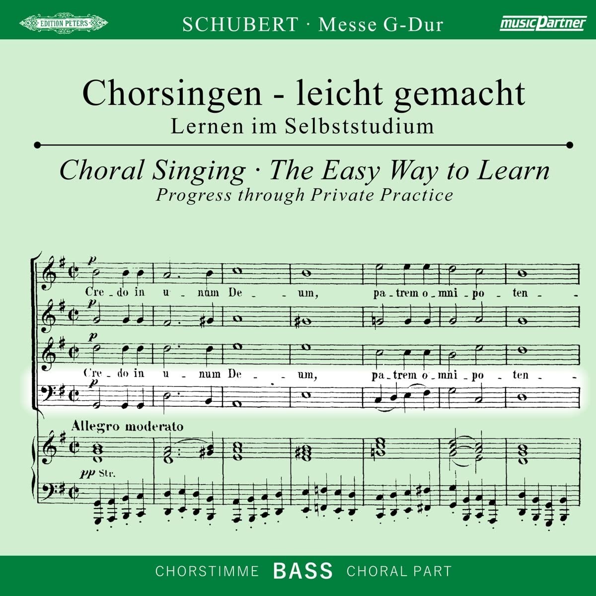 Chorstimme Bass Messe G-Dur (CD)