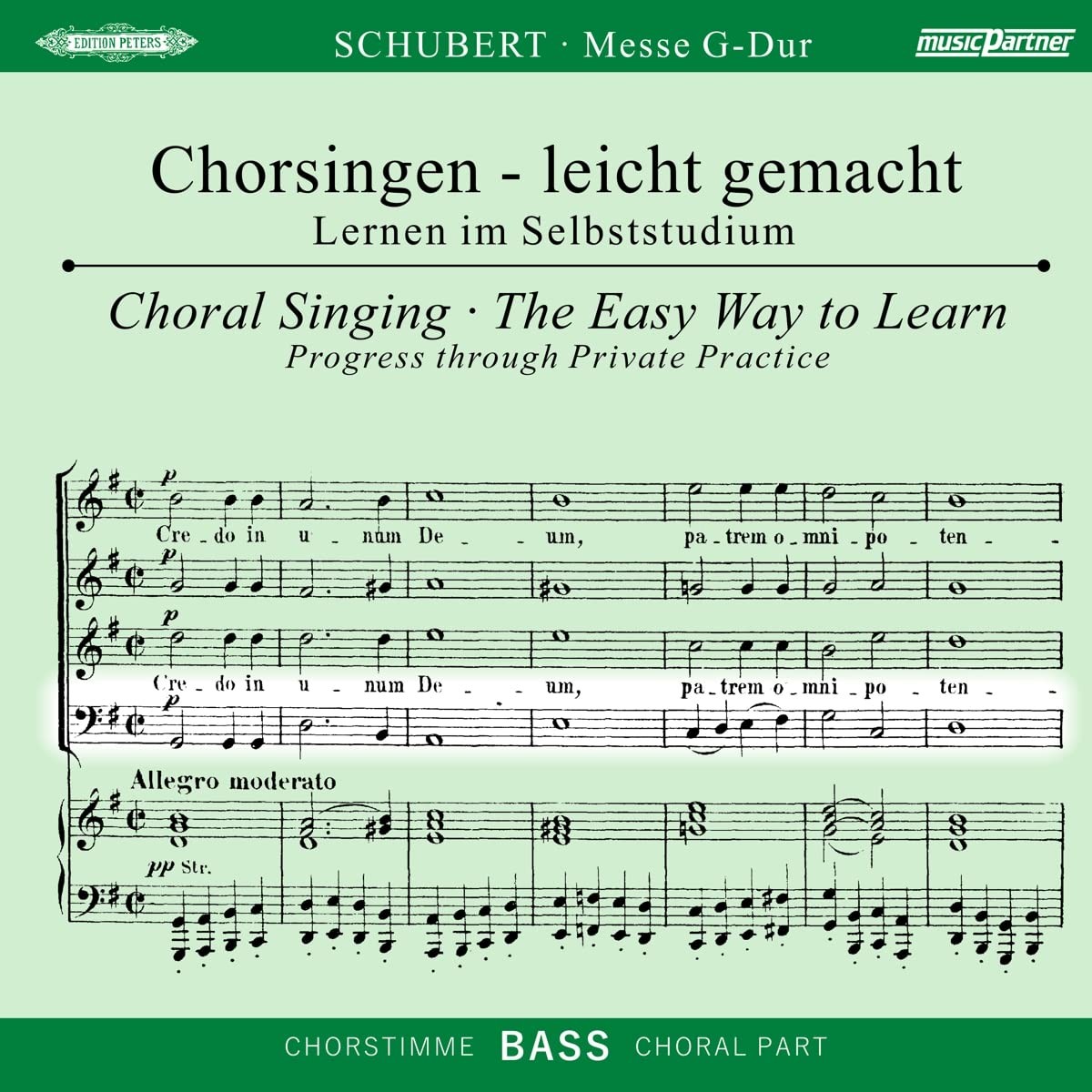 Chorstimme Bass Messe G-Dur (CD)
