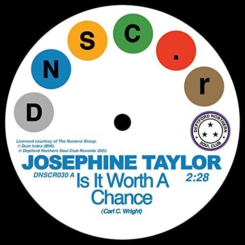 Josephine Taylor Is It Worth A Chance/Satisfied 7 Inch Vinyl DNSCR030 NEW