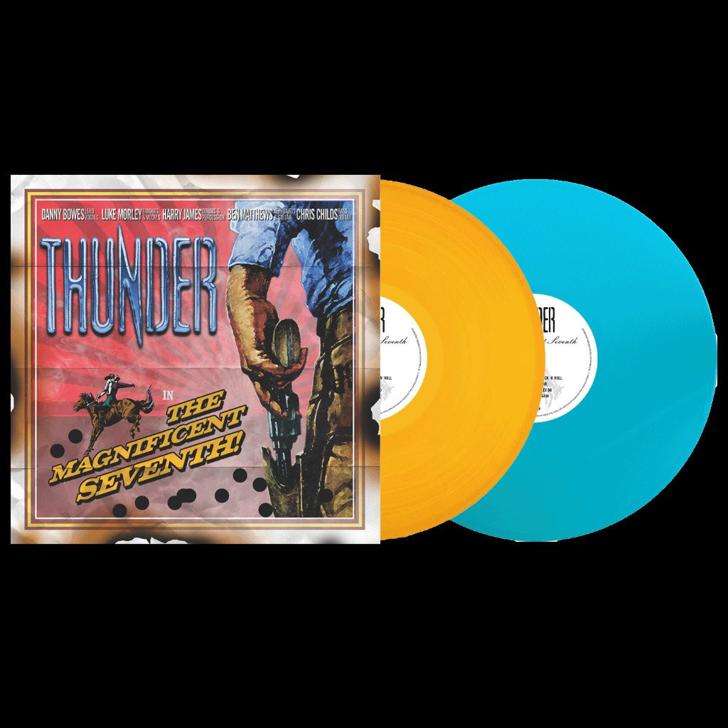 Thunder Magnificent Seventh double LP vinyl Europe BMG 2024 Blue & Orange Vinyl